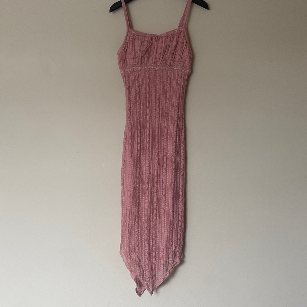 Chic Asymmetrical Pink Dress
